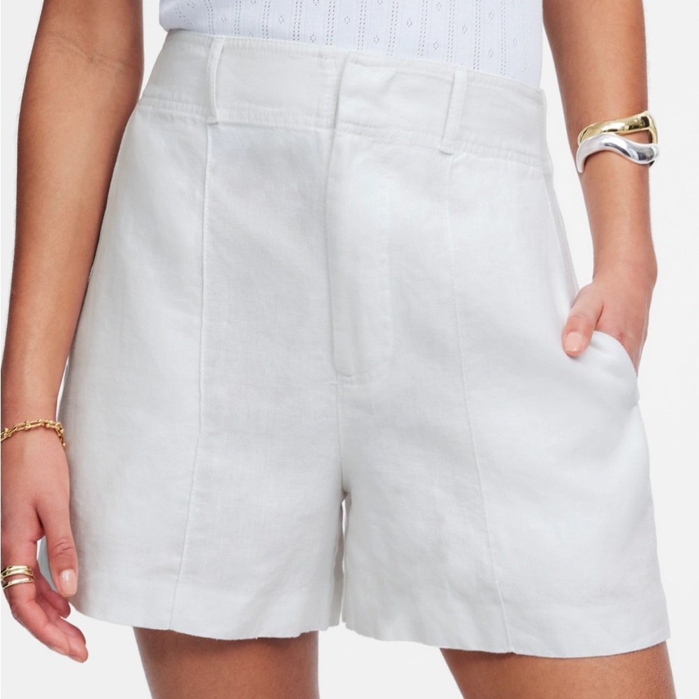 Madewell High-Waisted Linen Shorts- Size 6